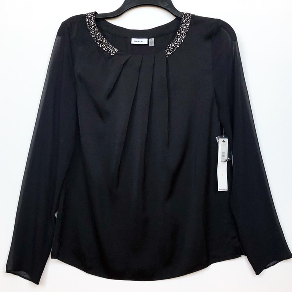 DKNYC Tops - DKNYC sheer long sleeve top. Size S NWT
